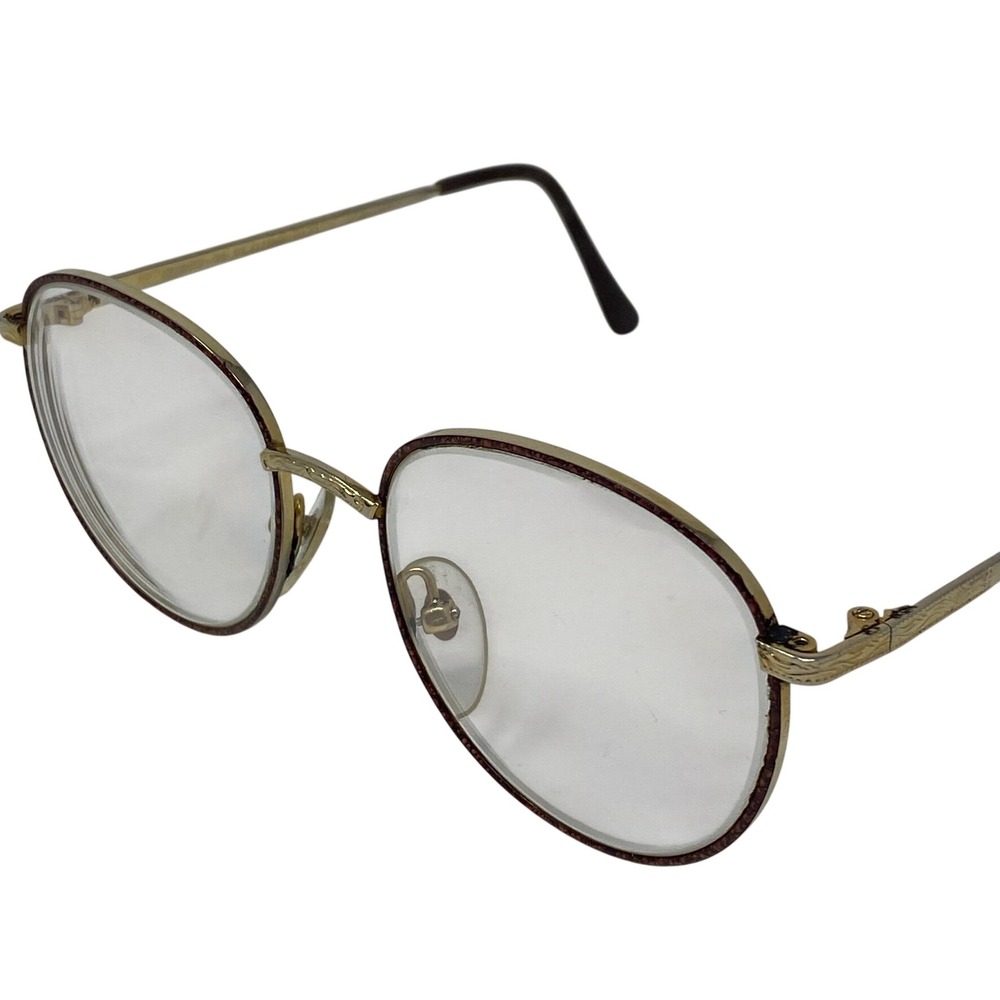 Vintage Anthony Martin Liberty-23 Eyeglasses Unisex 52-18 Gold Filigree Oval
